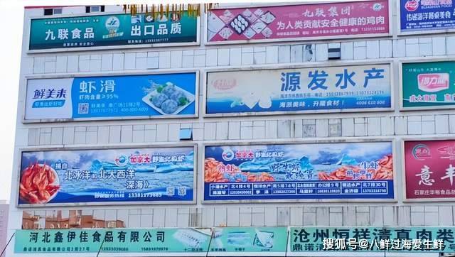 加拿大北极虾批发市场广告牌:第十六弹石家庄海洋冷库批发市场!