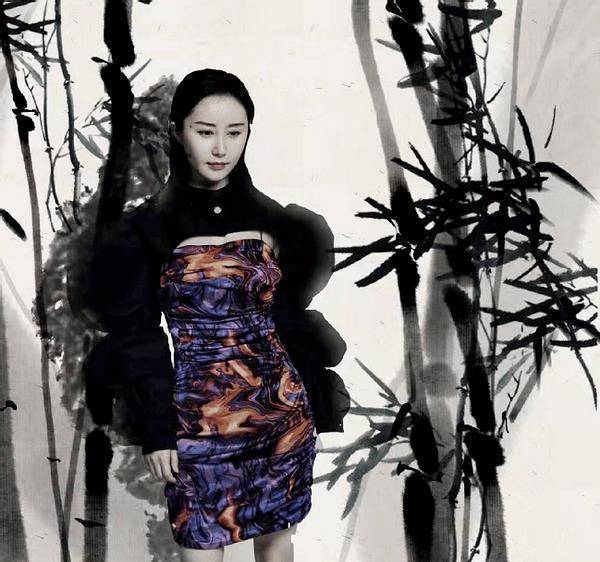 舒畅久违露面拍大片！戴蓝粉拼接假发变身非主流，蚂蚁腿太吸睛了