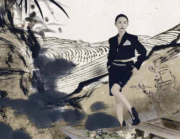 舒畅久违露面拍大片！戴蓝粉拼接假发变身非主流，蚂蚁腿太吸睛了