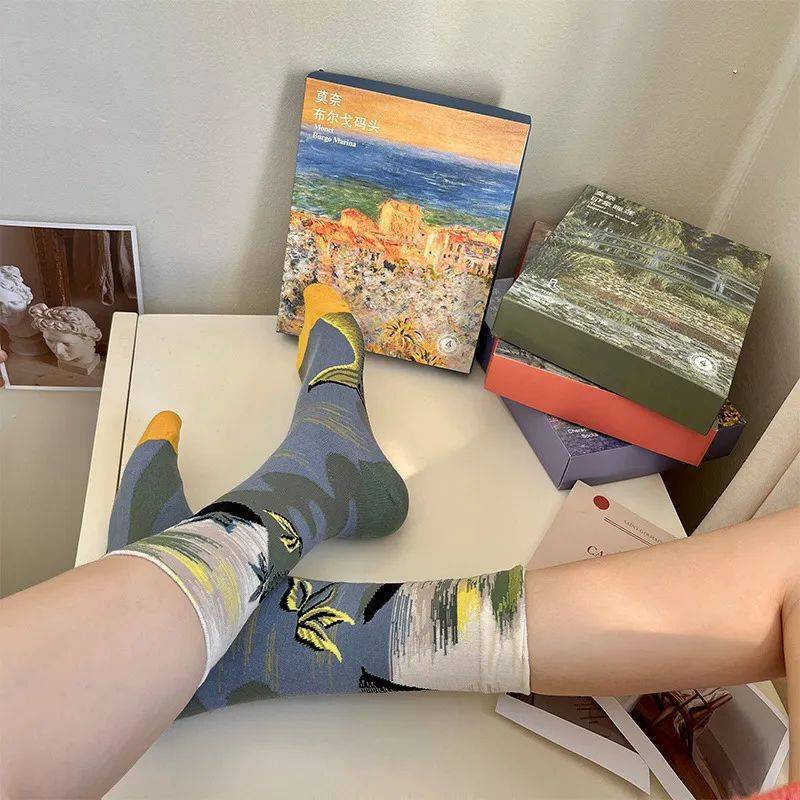 梵高&amp;莫奈｜把艺术穿在脚上，这些袜子太有文艺气息了！