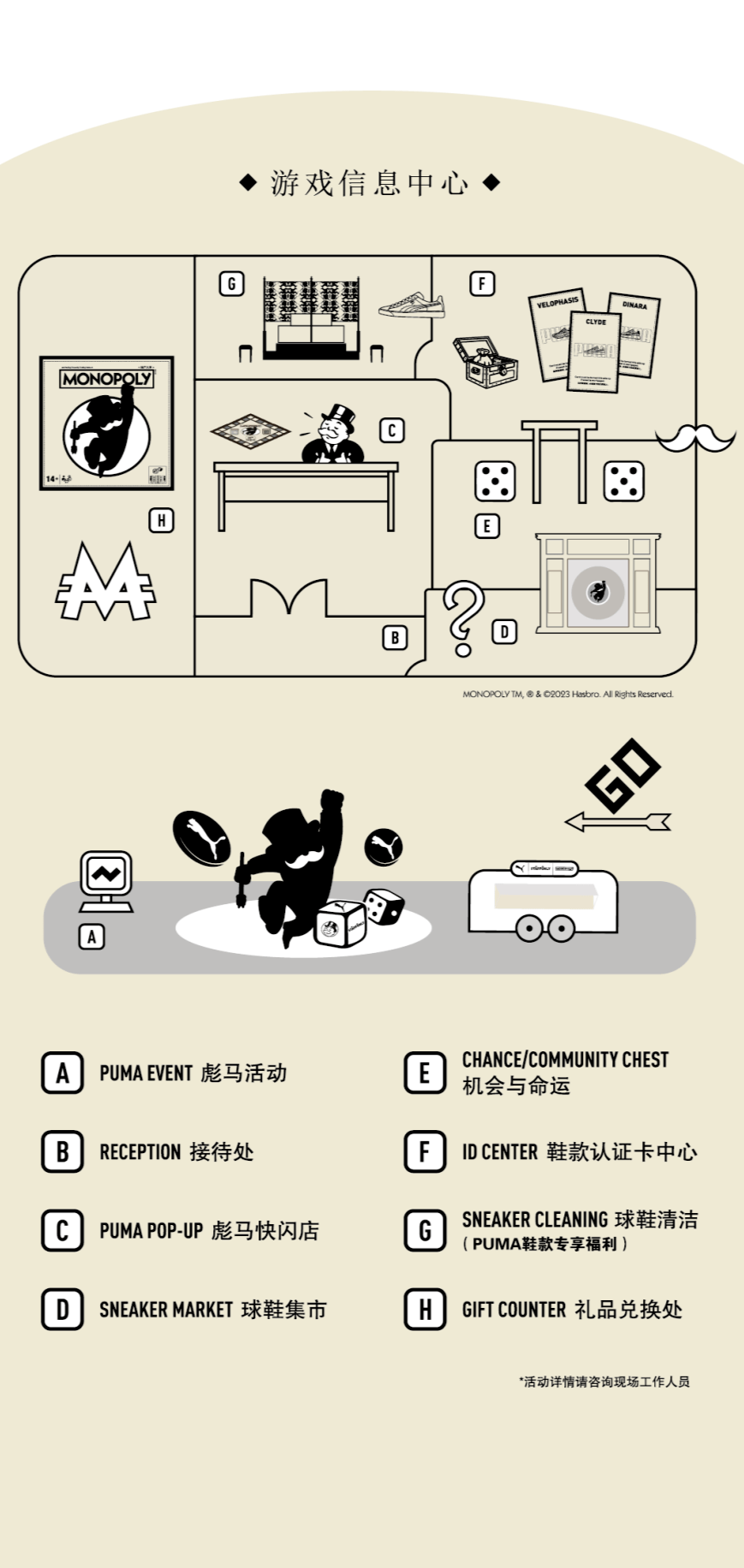 PUMA x STAFFONLY x MONOPOLY「游戏信息中心」大亨限时招募中，就等你了！
