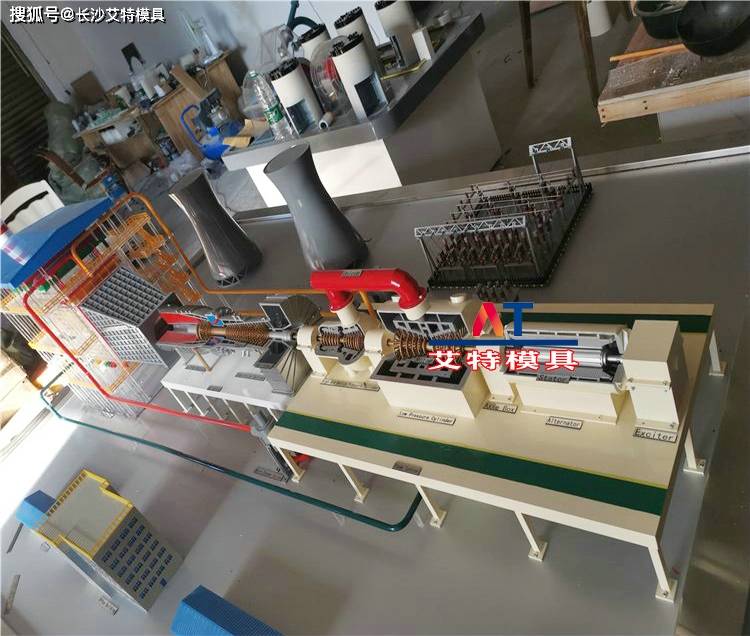 热电能源公司沙盘模型制作 火力发电厂布局模型