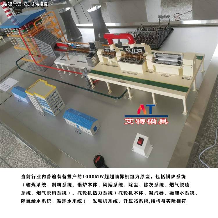 热电能源公司沙盘模型制作 火力发电厂布局模型