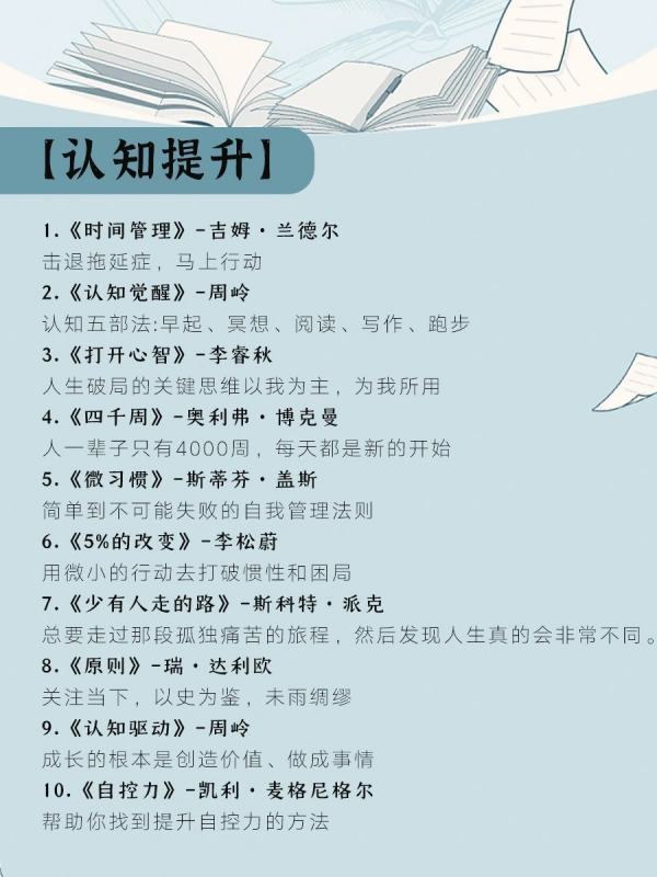 假期逆袭必读书单请在来自35岁之前读完