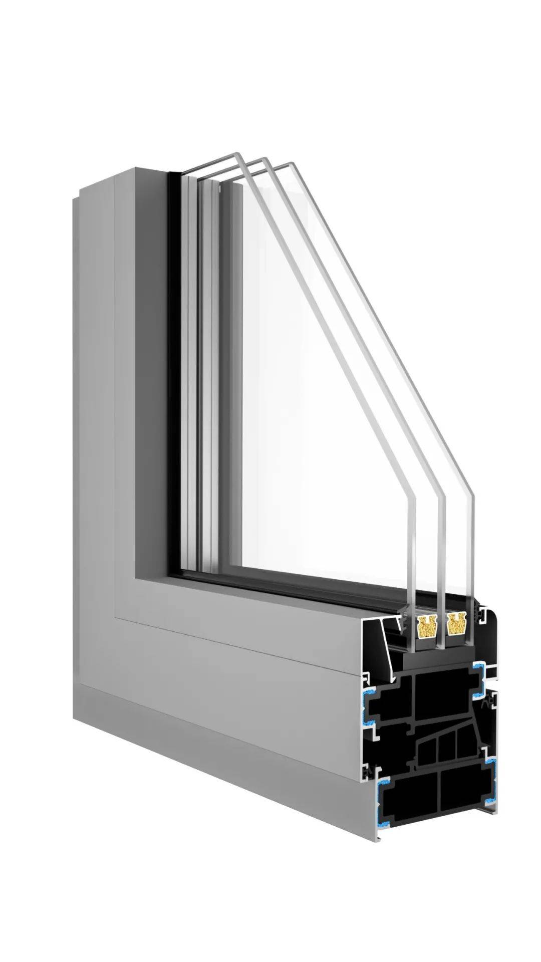 玻纤聚氨酯超级断桥铝门窗复合型材