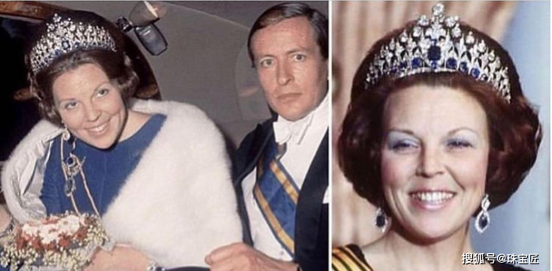 33颗顶级蓝宝石，655颗钻石，王后马克西玛这顶古董冠冕，太壕了！