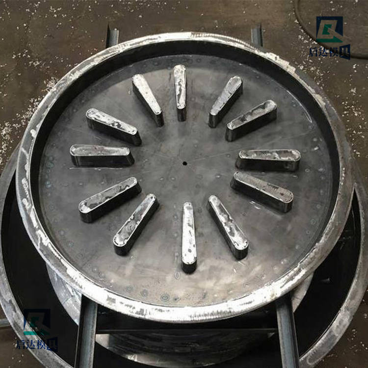 水泥井盖塑料模具 启达消防井盖篦子模具