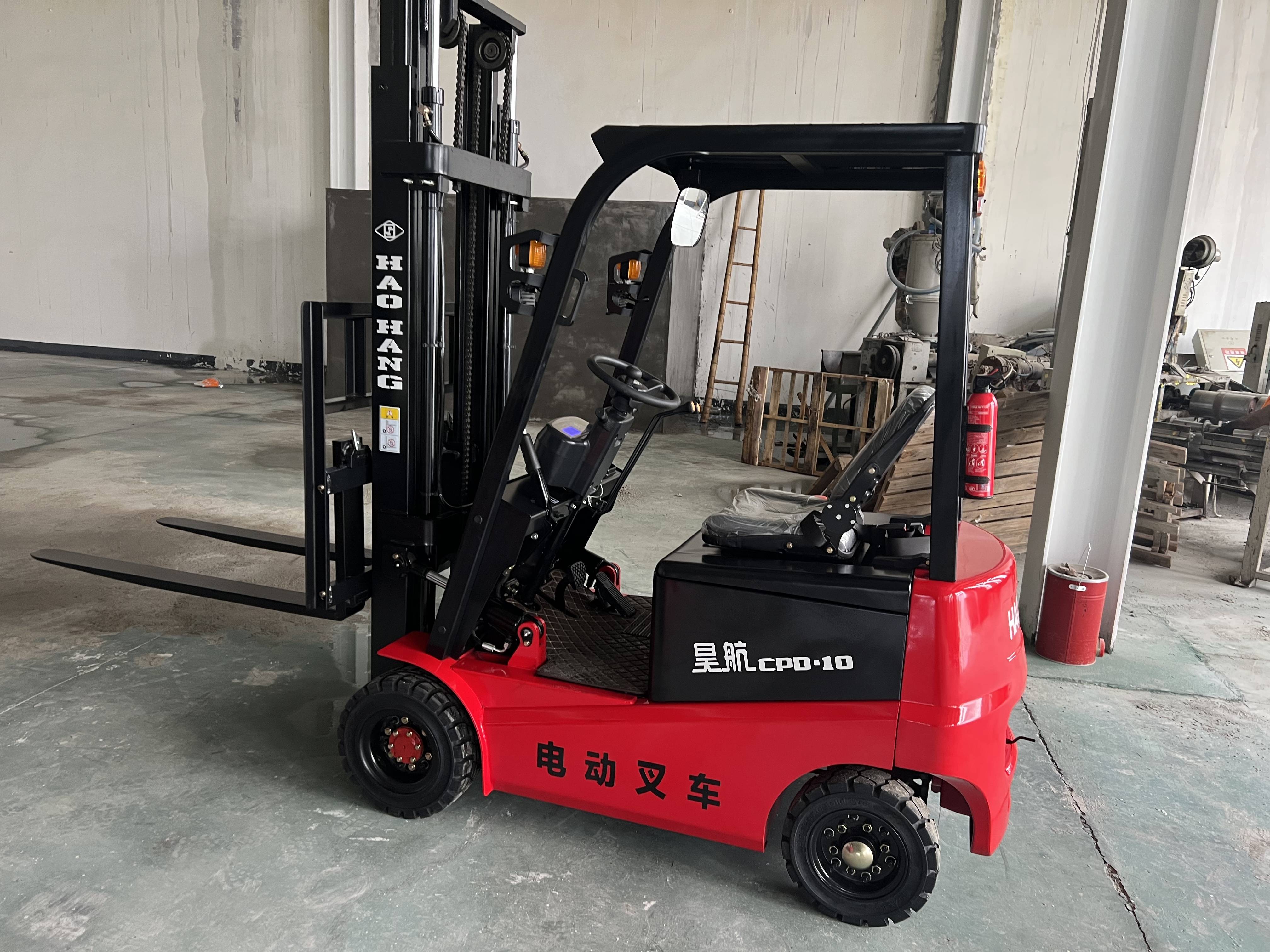 1吨新能源电动叉车价格图片（昊航小型电动叉车）