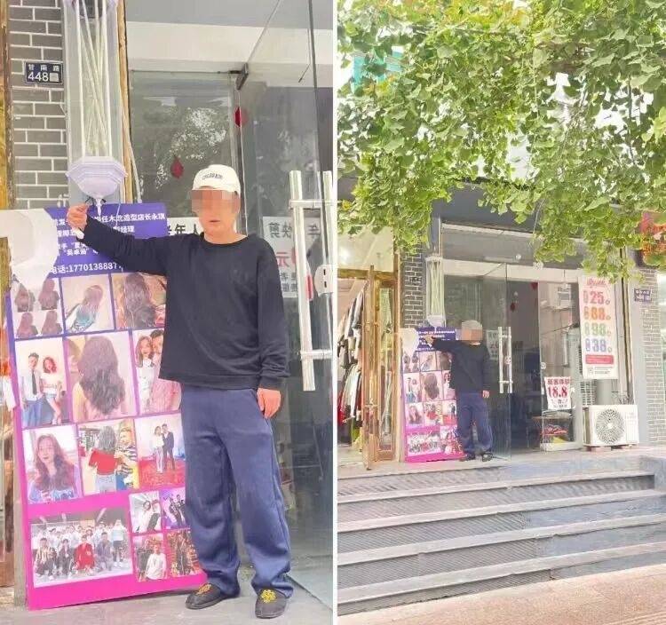 理发店主阻拦城管撕广告被咬伤手指,警方:城管误认为商户阻拦行为是殴打,将调查处置
