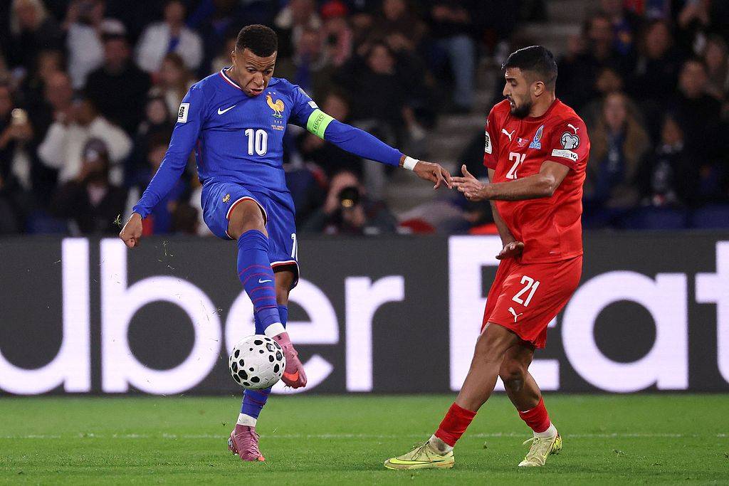 世预赛-姆巴佩传射+伤退拉比奥破门 法国3-0阿塞拜疆夺3连胜