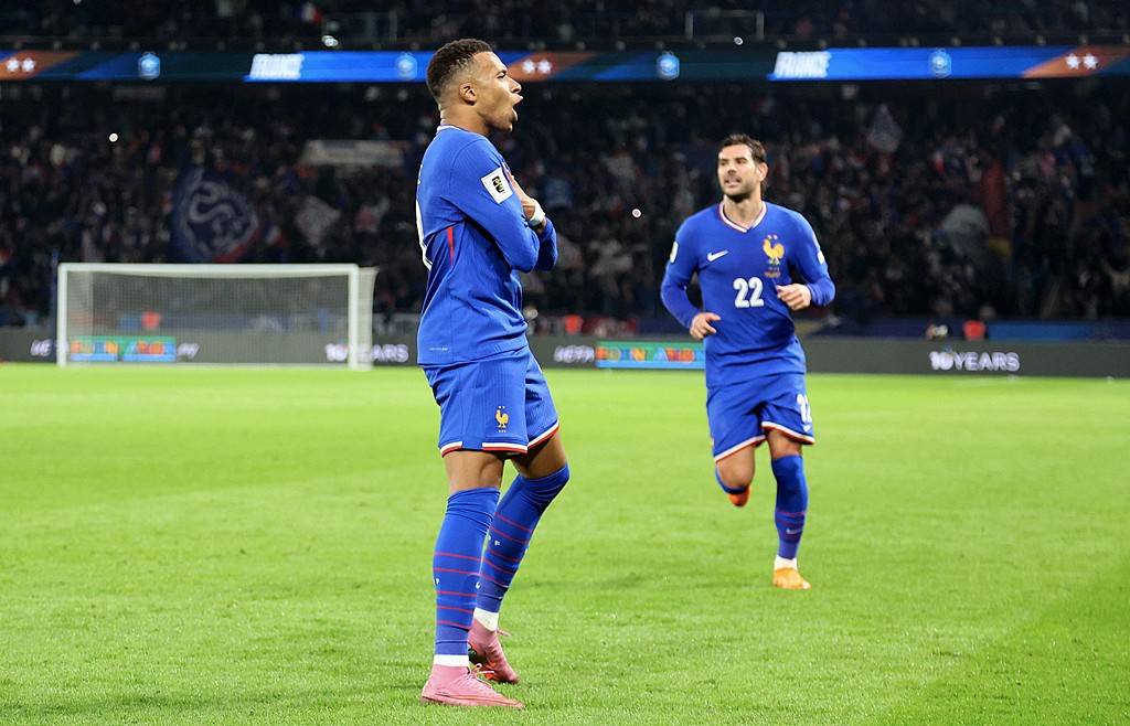 世预赛-姆巴佩传射+伤退拉比奥破门 法国3-0阿塞拜疆夺3连胜