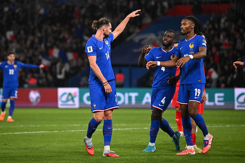 世预赛-姆巴佩传射+伤退拉比奥破门 法国3-0阿塞拜疆夺3连胜