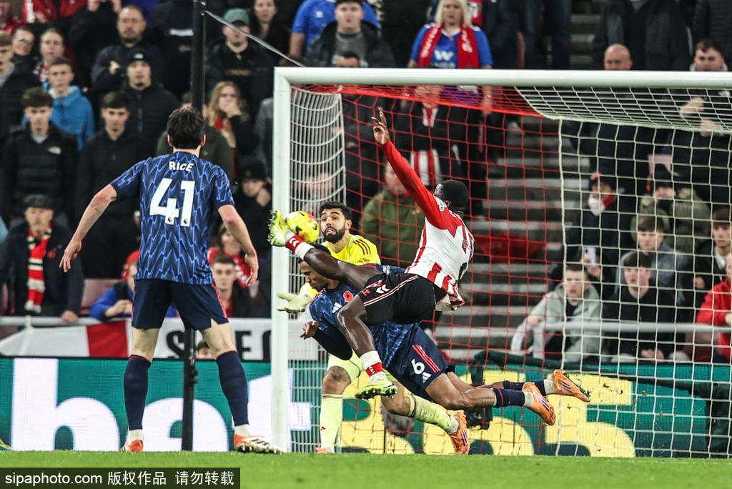 10连胜终结!英超-萨卡破门 阿森纳2-2遭桑德兰补时绝平