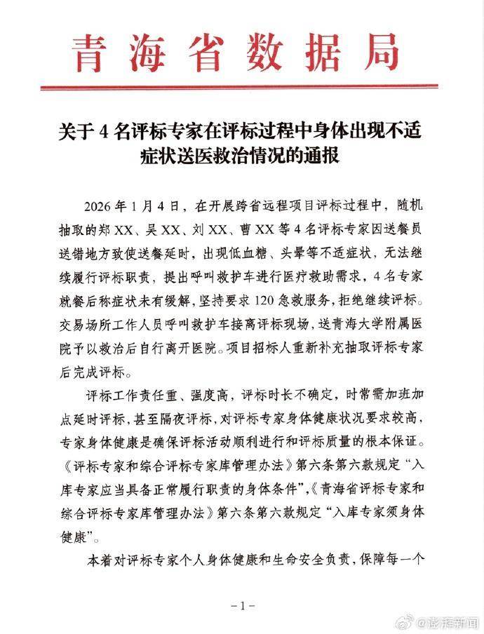 四专家集体“低血糖”拒绝评标，跨省评标岂能儿戏？