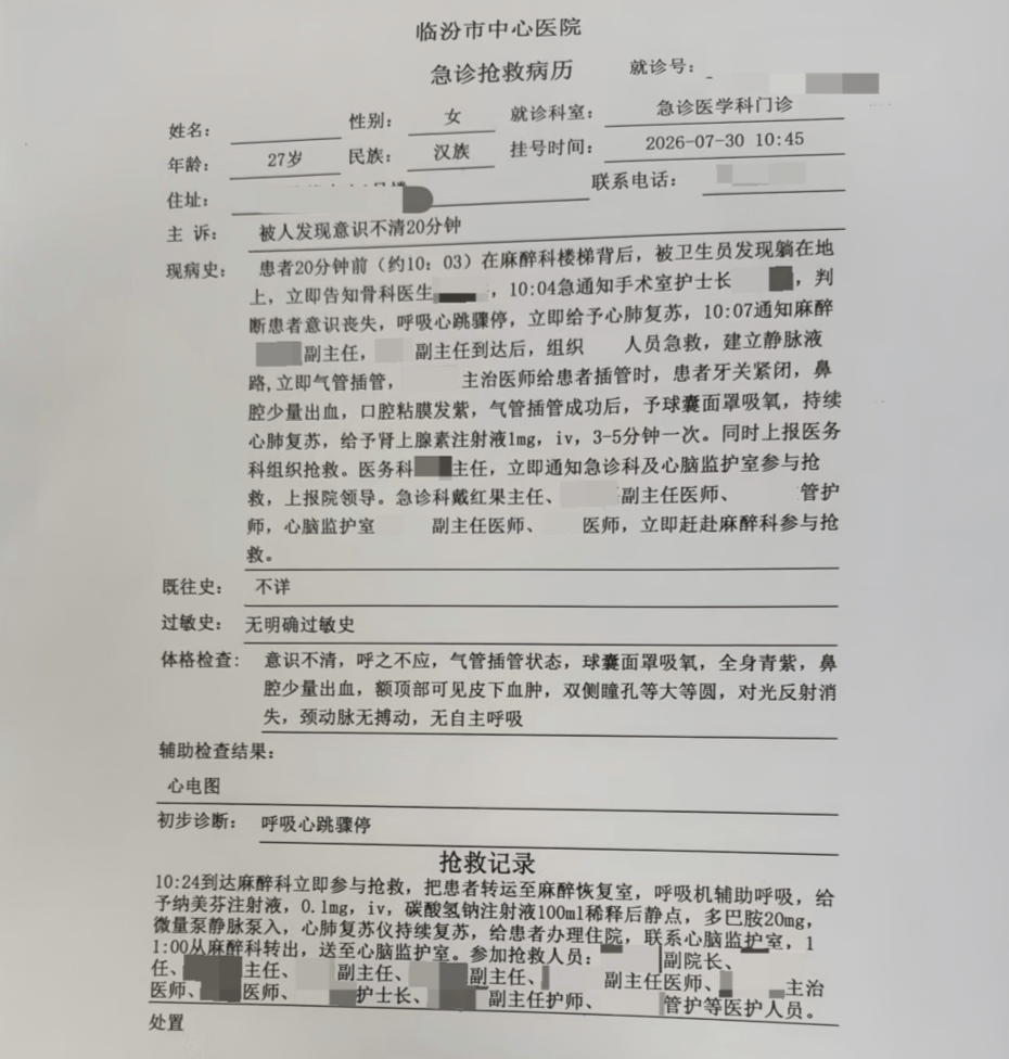 入职6天后，27岁麻醉科女员工医院内离世：警方排除他杀 家属不愿尸检希望认定工伤