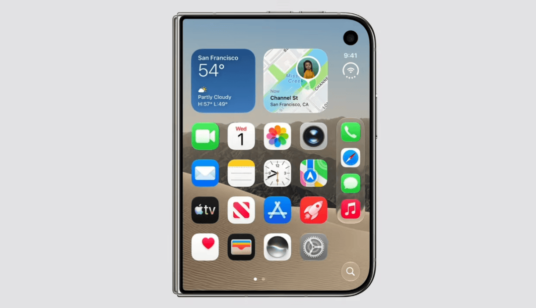 苹果首款折叠屏iPhone Duo,起售价比华为阔折叠贵5000,官网回答“内屏在折叠处是否会出现折痕”时,未给出“零折痕”保证