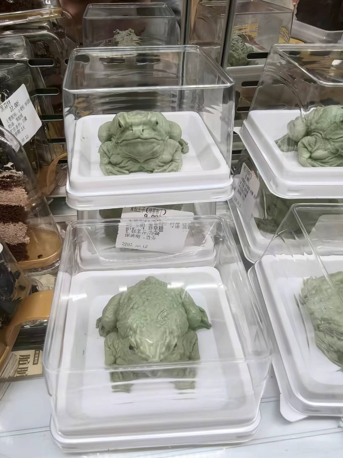 中国农大食堂上新蛋糕外形酷似蛤蟆走红,每块售价9.9元,学生:很多人抢购,就是抹茶口味